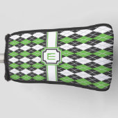 Retro Argyle Putter Hoesje Golfheadcover (Voorkant)