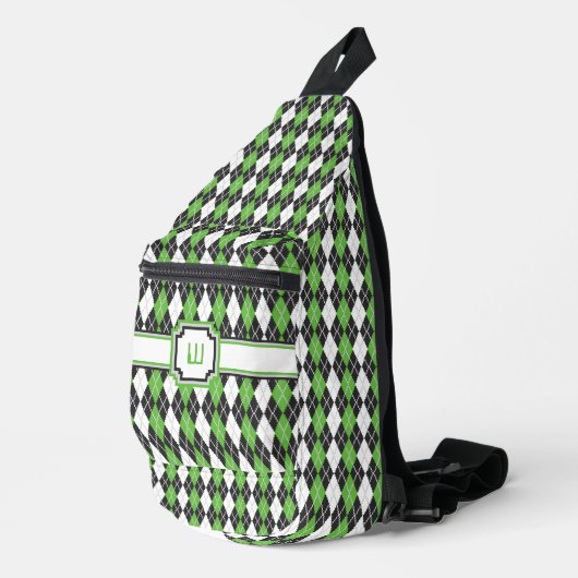 Retro Argyle Sling Bag (Rechterhoek)