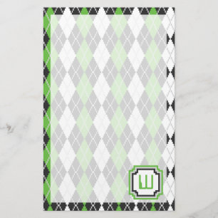 Retro Argyle Stationery Briefpapier
