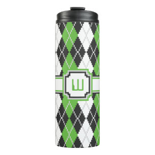Retro Argyle Thermal Tumbler Thermosbeker