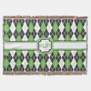 Retro Argyle Throw Blanket Deken