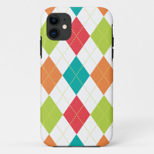 Retro Argyle Trendy Multi iPhone 11 Hoesje