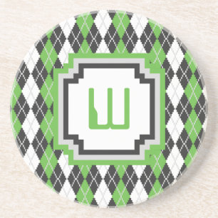 Retro Argyle Zandsteen Onderzetter