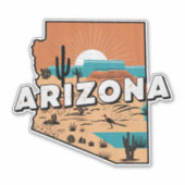 Retro Arizona Sticker (Voorkant)