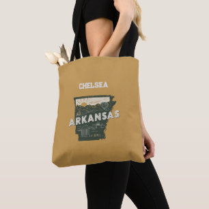 Retro Arkansas Staat Gepersonaliseerd Draagtas
