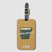 Retro Arkansas State gepersonaliseerd Bagagelabel (Voorkant (verticaal))