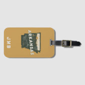 Retro Arkansas State gepersonaliseerd Bagagelabel (Voorkant (horizontaal))