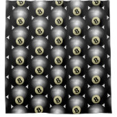 Retro Art 8 Biljartbal Douchegordijn (Voorkant)