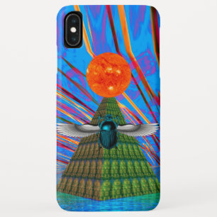 , retro, art, blauw, uniek, moiPhone / iPad case