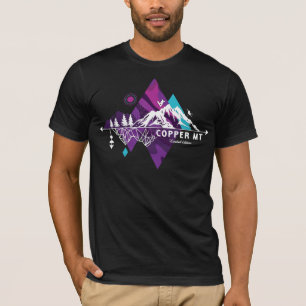 Retro Art Boho koperen bergski T-shirt