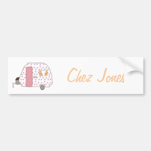 Retro Art Caravan Owner's Bumpersticker (Voorkant)