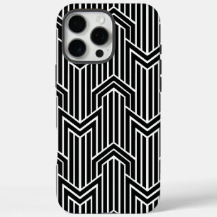 Retro Art Deco Chevron Triangle Naadloos Patroon iPhone 16 Pro Max Hoesje