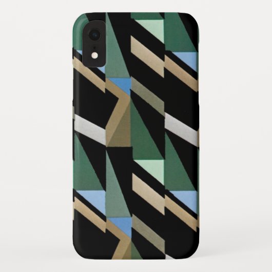 Retro Art Deco diamantdriehoekspatronen Case-Mate iPhone Case (Achterkant)