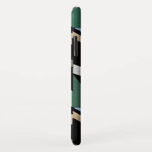 Retro Art Deco diamantdriehoekspatronen Case-Mate iPhone Case (Achterkant/rechts)