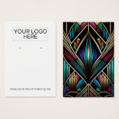 Retro Art Deco Earring Display Card (Devant & derrière)