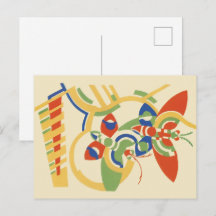 Retro Art Deco geometrische bloemposter kunst