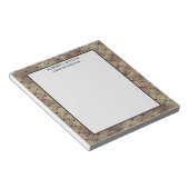 Retro Art Deco Gold en Black Rainbow Pattern Notitieblok (Schuin)