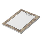 Retro Art Deco Gold en Black Rainbow Pattern Notitieblok (Gedraaid)