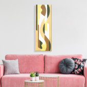 Retro Art Déco Jazz Brown Autumn Curve Motif (Insitu(Salon))