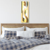 Retro Art Déco Jazz Brown Autumn Curve Motif (Insitu(Chambre))