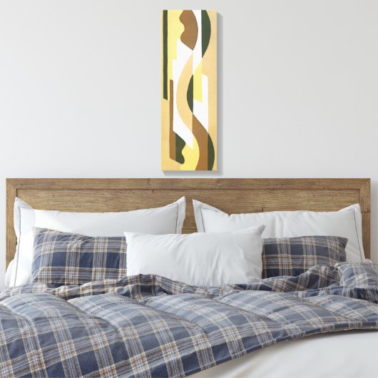 Retro Art Déco Jazz Brown Autumn Curve Motif (Insitu(Chambre))