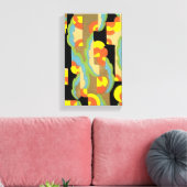 Retro Art Déco Jazz Circles Nuages Arc-en-ciel Mot (Insitu(Salon))