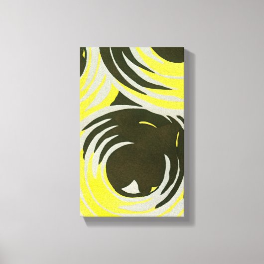 Retro Art Deco Jazz  cirkels patronen Canvas Afdruk (Voorkant)