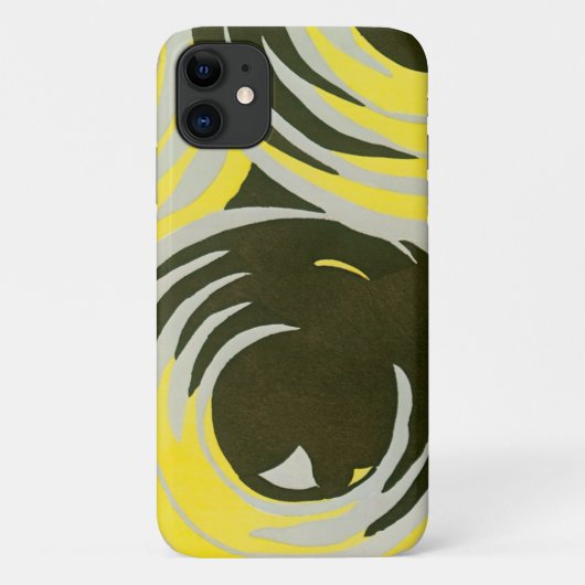 Retro Art Deco Jazz cirkels patronen Case-Mate iPhone Case (Achterkant)