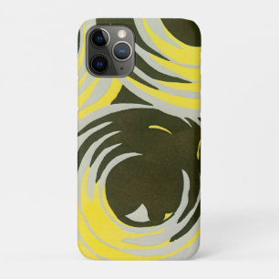 Retro Art Deco Jazz cirkels patronen iPhone 11 Pro Hoesje