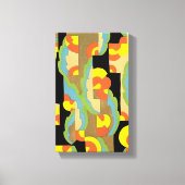 Retro Art Deco Jazz cirkels wolkenregenboogpatroon Canvas Afdruk (Voorkant)