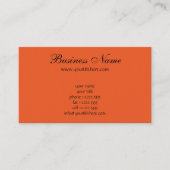 Retro Art Deco Jazz Oranje diamantpatroon Visitekaartje (Voorkant)