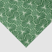 Retro Art Deco limoengroene geometrische patroon Tissuepapier (Detail)