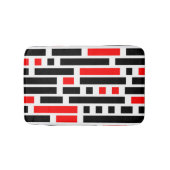 Retro Art Deco Red Black - Abstract patroonontwerp Badmat (Voorkant)
