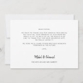 Retro art déco script mariage photo carte de remer (Dos)