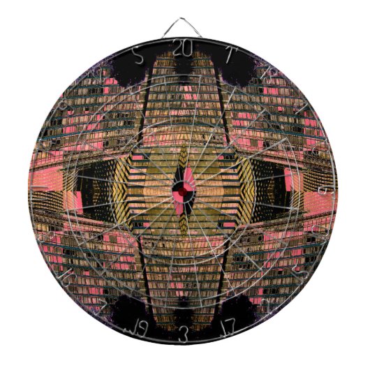 Retro Art Deco-stijl Ongebruikelijk Dart Board Dartbord (Voorkant)