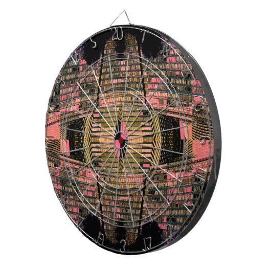 Retro Art Deco-stijl Ongebruikelijk Dart Board Dartbord (Voorkant Rechts)