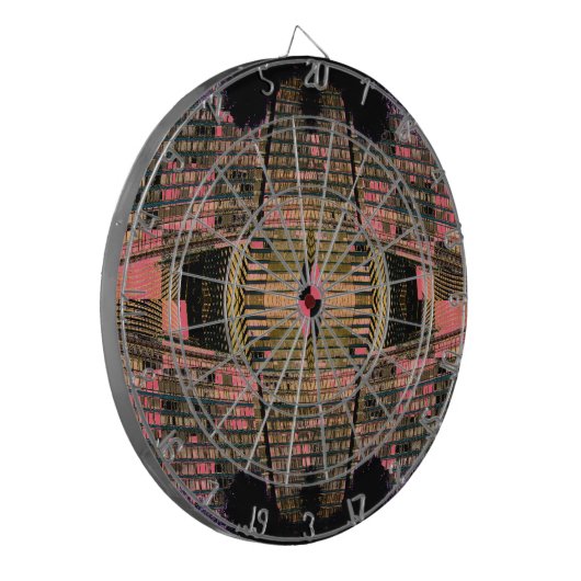 Retro Art Deco-stijl Ongebruikelijk Dart Board Dartbord (Voorkant Links)