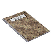 Retro Art Deco Style Gold en zwarte regenboog Notitieboek (Rechterzijde)