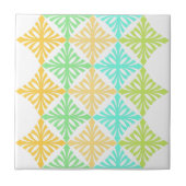 Retro art deco zomercitruspunctie tegeltje (Voorkant)