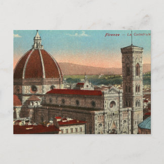  Retro Art Firenze Italië Kathedraal Briefkaart