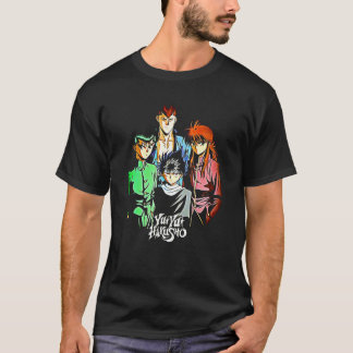 Retro Art Love Manga Anime YuYu Hakusho Characters T-shirt