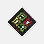 Retro  Art Martini, Old Fashioned, Highball Servetten (Hoek)