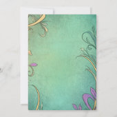  Retro Art Nouveau Botanical Save the Date Kaart (Achterkant)