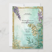  Retro Art Nouveau Botanical Save the Date Kaart (Voorkant)