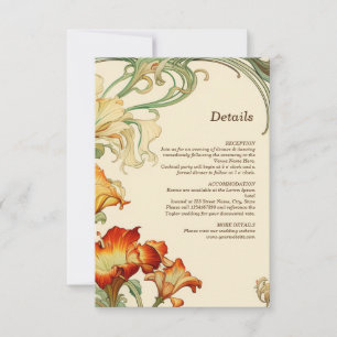  Retro Art Nouveau Botanische Details RSVP Kaartje