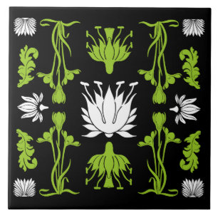 Retro Art Nouveau Home Decor Prints Tegeltje
