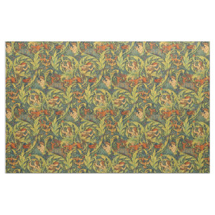 Retro Art Nouveau houtnotities door Walter Crane Stof