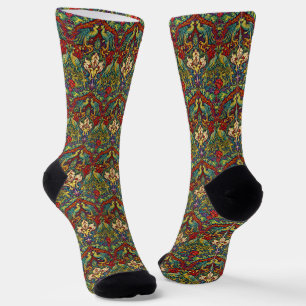Retro Art Nouveau Pauwen & Vogels door Walter Cran Sokken