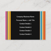 Retro art Striped Chubby Website Visitekaartje (Achterkant)