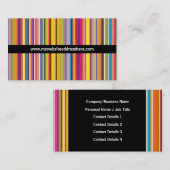 Retro art Striped Rainbow Website Visitekaartje (Voorkant / Achterkant)